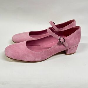 Jeffrey Campbell Pink Suede Mary Jane Heels